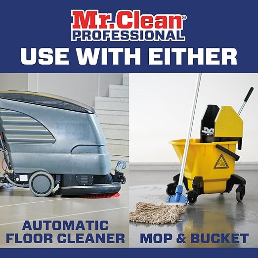 Mr. Clean Professional Bulk Liquid Concentrate Finished Floor Cleaner for Hardwood, Tile or Terrazo Floors, Commercial Use, 1 Gallon (Case of 3)