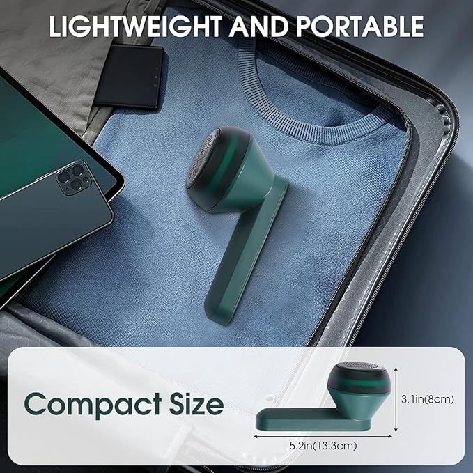 Sweater Pill Remover Fabric Shaver USB Rechargeable Electric Lint Remover for Clothes 6 Leaf Blades Battery Operated Sweater Shaver for Lint Balls Furniture Couch Blanket