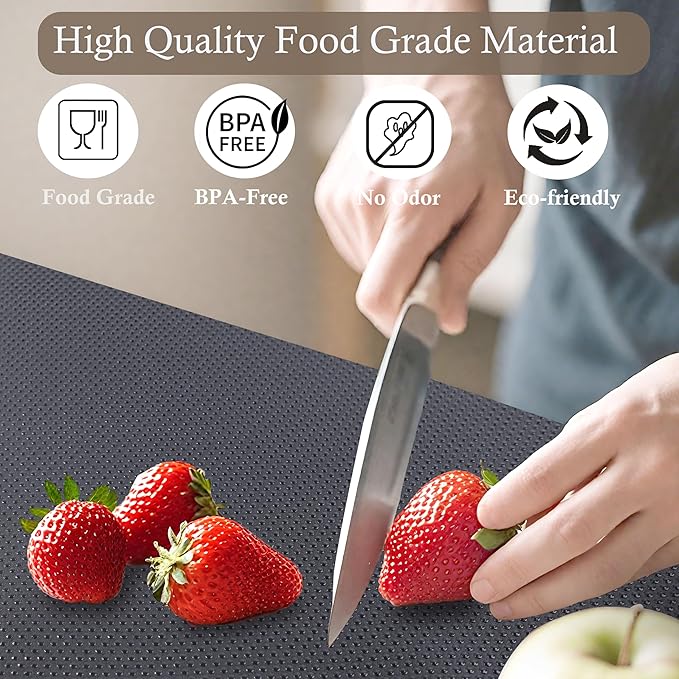 Cabinet Shelf Liners 15 Inch Wide X 20 Ft Kitchen Drawer Liner Non-Adhesive Pantry Cupboard Liner Non-Slip Waterproof & Oil-Proof Refrigerator Shelf Liners Strong Grip Drawer Mat(Black)