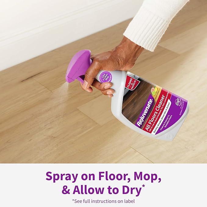 Rejuvenate All Floors Cleaner, 32 Ounces, Breaks Down Dirt and Grime, Cleans and Protects Floors Throughout Your Home, Including Sealed Hardwood, Tile, Vinyl, Laminate and More