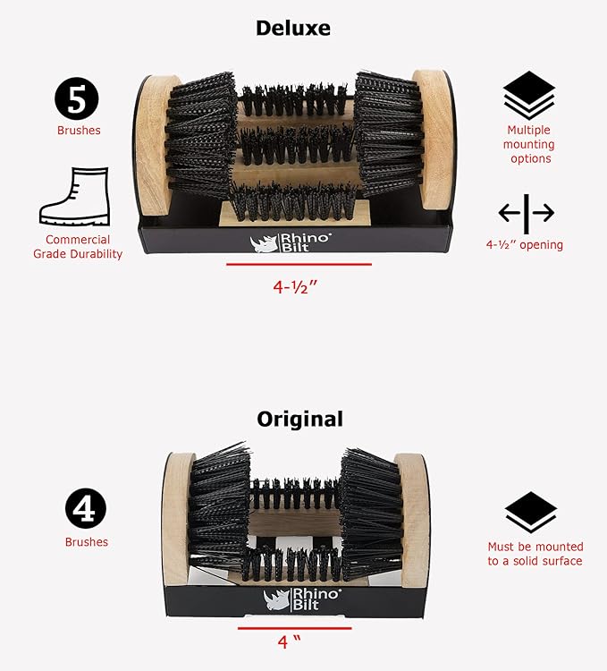 Boot Scraper, Deluxe Extra Wide for Commercial and Industrial Use - Outdoor Brush