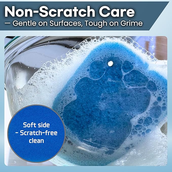 5 Pack Multipurpose Dual Sided Triple Layer Dish Sponges Kitchen | Boil Safe Scratch Free Odor Resistant Extra Durable | Flexible and Durable Design for Long Lasting Use (5, Whale)