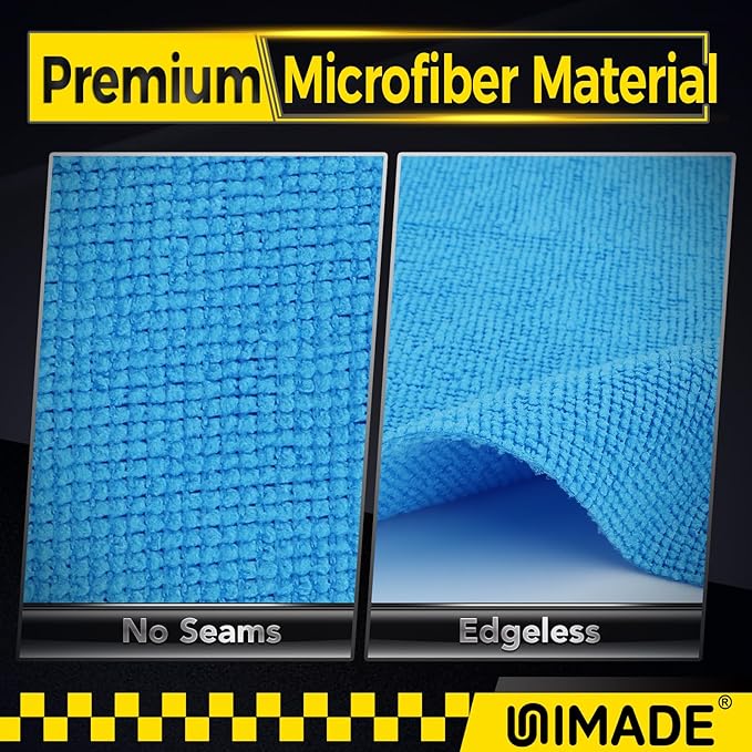 Shop Towel Rag, 200 Pack Reusable Rags Bulk Microfiber Cleaning Cloth Lint Free Towels for Car Kitchen Automotive Bar Mechanic Restaurant Garage, 11.5"x 11.5", Blue