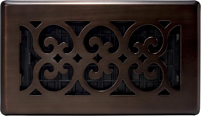 Decor Grates SPH408-RB Floor Register, 4x8 Inches, Rubbed Bronze Finish