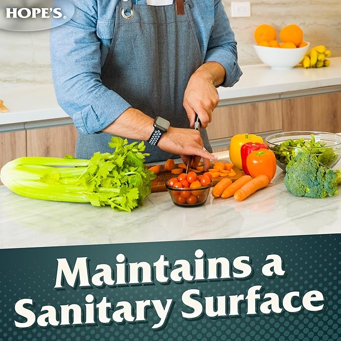 HOPE'S Perfect Granite & Marble Countertop Cleaner with Microfiber Cloth, Stain Remover and Polish, Streak-Free, Ammonia-Free, 22 Ounce, Pack of 1 with Microfiber Cloth