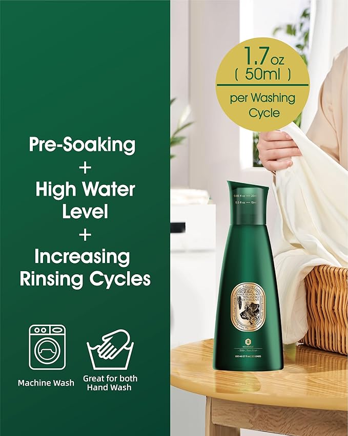 Pet Hair Remover for Laundry, 6-in-1 Dog Laundry Detergent Concentrate (Non-Dissolving), Repels Up to 90% Fur, Odor & Stain Remover, Cedar Scent, 27 fl oz, 32 Loads