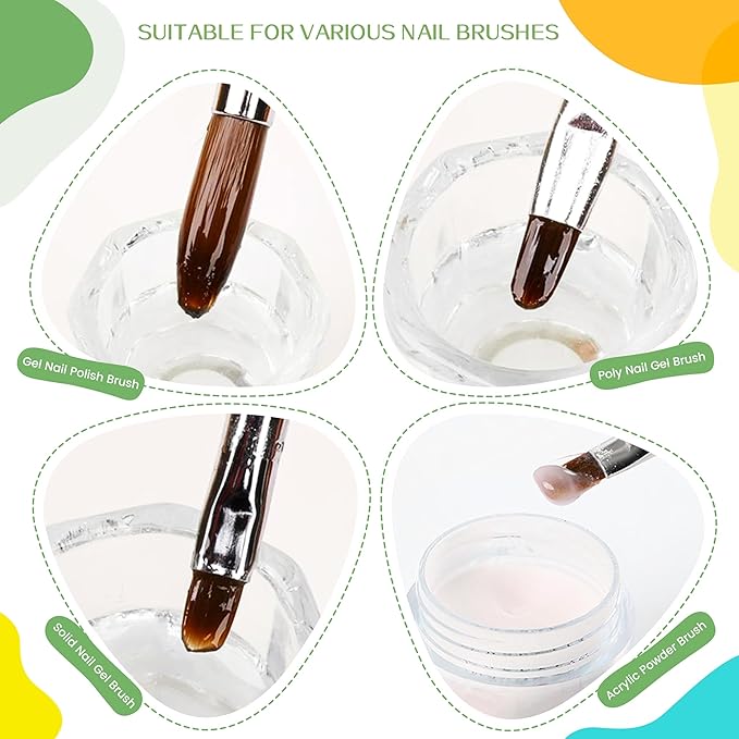 AIJIMEI Acrylic Nail Brush Cleaner Gel, Camellia Gel Nail Brushes Cleaner for Solid Gel Polish Brush Clean and Care Nail Brush Use for DIY and Salon (60ml-Camellia)