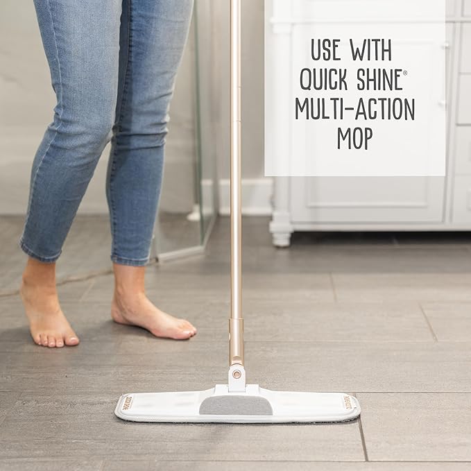 Quick Shine Multi-Surface Floor Finish-Polish 27oz-2pk | Safer Choice, No PFAS, pH Neutral Clean Shine Technology | Squirt & Spread | For Wood, Laminate, LVP, LVT, Tile & Stone | Made in USA