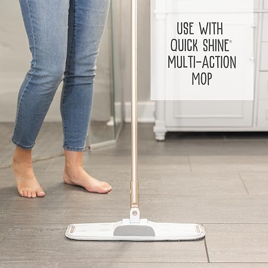 Quick Shine Hardwood Floor Luster-Polish 27oz | Plant-Derived w/Carnauba | Safer Choice, No PFAS, pH Neutral | Ready to Use Formula w/Anti-Slip Technology | Simply Squirt & Spread | Made in USA