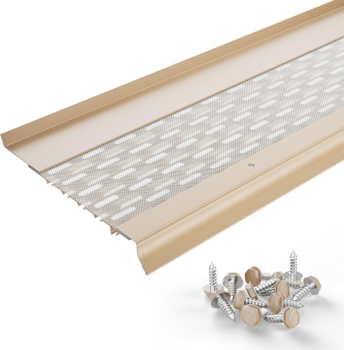 Micromesh 6 inch Gutter Guards Leaf Protection, 1 Feet Sample Pack Cream, Stainless Steel Mesh, Aluminum Gutter Covers, Contractor Grade Gutter Guard from Manufacturer