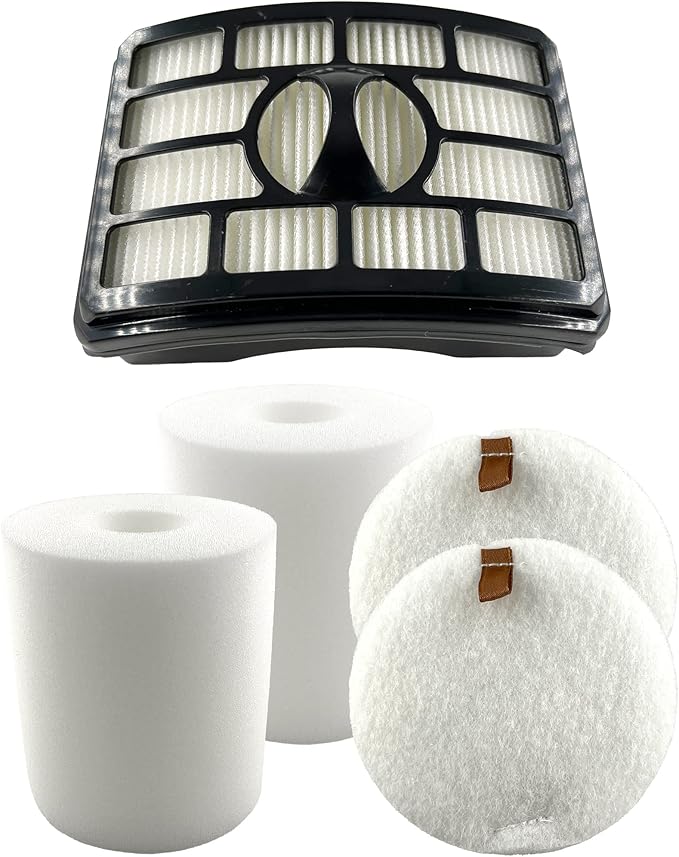 Dttery 2 Foam & Felt Kit, 1 Hepa Filter for Shark Rotator Professional Lift-away Upright Vacuum NV500 NV501 NV502 NV505 NV552 NV642 UV560 ZU780 ZU782 ZU785 Replacement Part XHF500 XFF500