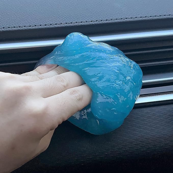 Eco-Friendly Car Cleaning Gel, 160g Biodegradable Detailing Putty for Car Interior Cleaner, Reusable Dust Cleaning Gel for Vents, Dashboards & Keyboard Cleaner, Car Accessories for Men & Women