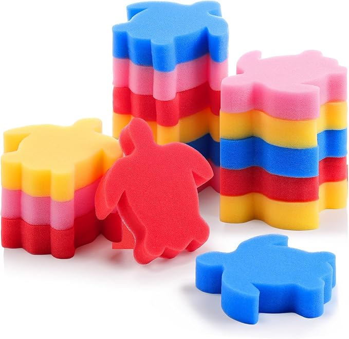 Boao 16 Pieces Oil Absorbing Sponge for Hot Tub Swimming Pool and Spa(Turtle,Multicolor)