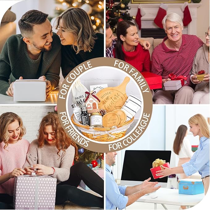 House Warming Gifts New Home,12Pcs Housewarming Gifts Basket for New House, Couples, Clients, Women, Men, Closing Gift for Home Buyers Realtors,First House Gift Ideas, New Apartment