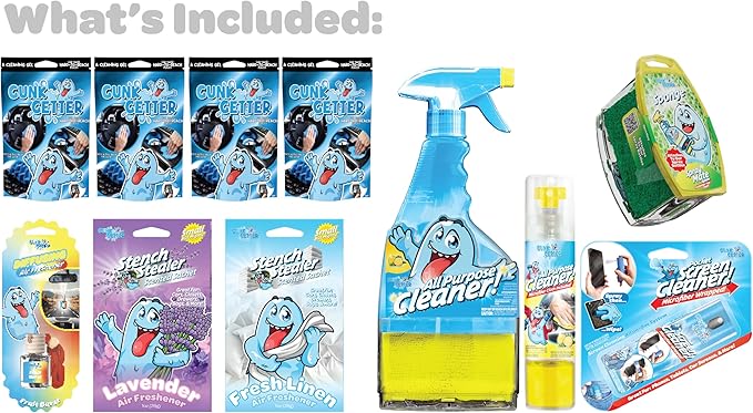 Home and Kitchen Cleaning Supplies - Multi Purpose Cleaner Kit for Floors,Counters, Bathroom and Glass-Cleaning Household Essentials