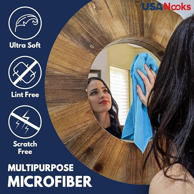 Microfiber Cleaning Cloth Grey - 100 Pcs (12.5"x12.5") - High Performance - 1200 Washes, Ultra Absorbent Microfiber Towel Weave Grime & Liquid for Streak-Free Mirror Shine - Car Washing Cloth