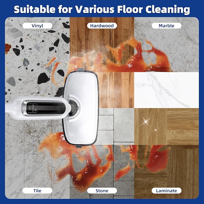 LOVECO 4 Pack Steam Mop Pads + 4 Microfiber Small Cloths Compatible with KGHKGH & Sprobil & Rvwsx Steam Mop Steam Cleaner, Washable Steam Mop Replacement Pads for Scratchfree Floor Cleaning