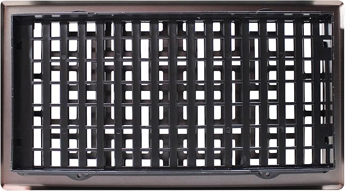 Decor Grates AJH614-RB Oriental Floor Register, 6X14 Inches, Rubbed Bronze Finish