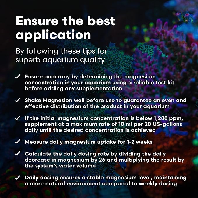 Brightwell Aquatics Magnesion Liquid Salt Water Conditioner - Concentrated Magnesium Supplement For Reef and Marine Aquariums, 8.45 fl oz