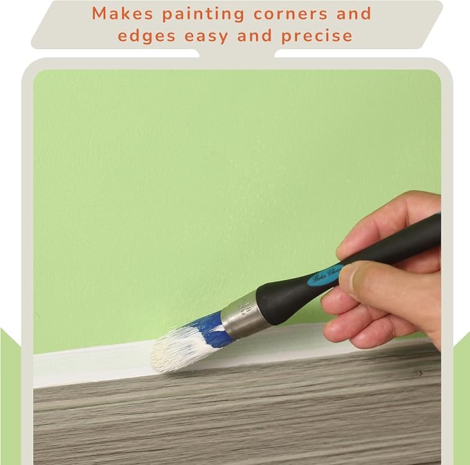 Bates- 0.75in Small Trim Paint Brush, Blue-Black