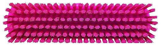 Vikan 70601 Brush,Wall/Floor Scrub,Stiff,12",PP/PBT,Pink