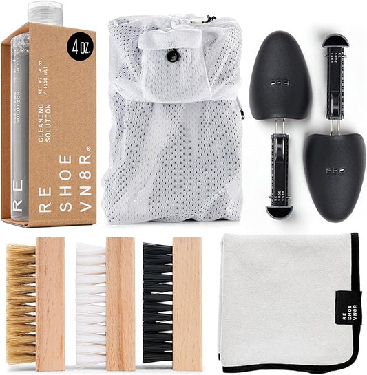 RESHOEVN8R Shoe Cleaner Kit and Sneaker Cleaner Sets - Cleaning Kit Solution for Sneakers, Mesh, Canvas, Suede, Knit, Leather