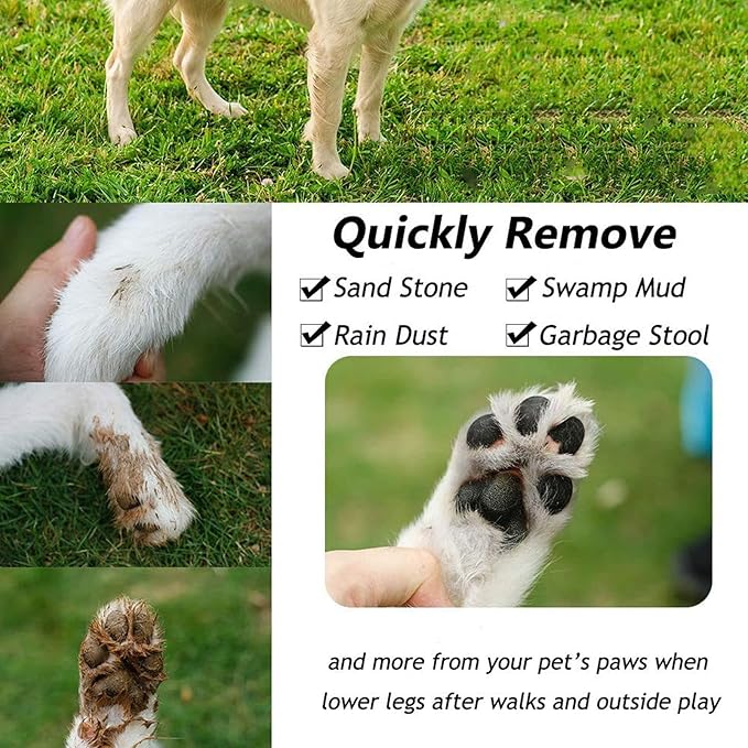 Pet Foot Washing Cup, Dog Paws Cleaner Plastic Dog Washing Station Dog Paws Washer Pet Foot Cleaner for Pets Cats and Dogs (Gray)