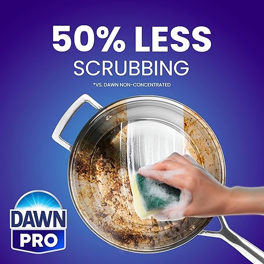 Dawn Professional Heavy Duty Manual Pot and Pan Dish Soap Detergent, 1 Gallon (Case of 2)