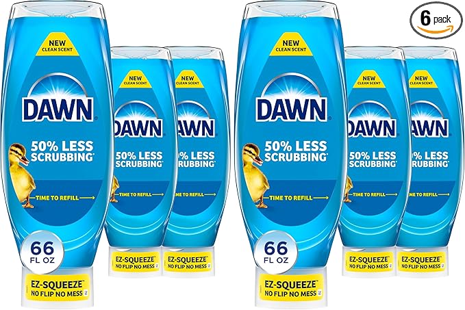 Dawn Ultra EZ-Squeeze Dish Soap, Dishwashing Liquid, Original, 22oz,(Pack of 6)