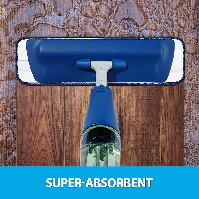 6 Pack Microfiber Cleaning Pads for Bona Mop, Safe for Hardwood and Hard-Surface Floors, Reusable Microfiber Mop Pads for 18 Inch Mop, No Residue, Super-Absorbent, Over 500 Machine Washes