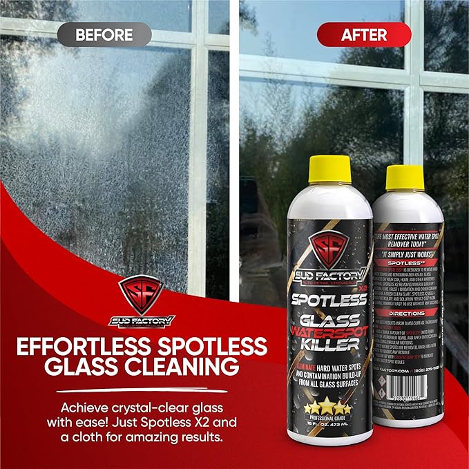 Sud Factory Water Spot Remover Glass And Paint Upgraded Bundle Of 2 Two