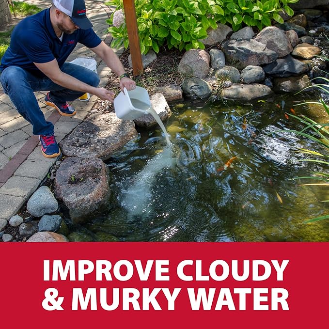 The Pond Guy Clarity Defense Water Garden Flocculant, Clear Cloudy Water, Stimulate Beneficial Microbe Growth, Fish, Plant & Animal Safe, 3 lbs