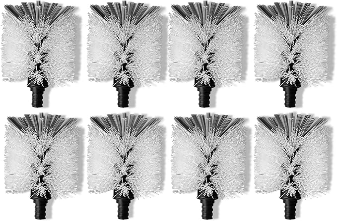Steel Bottle Brush Refills for OXO Stainless Steel Bottle Brush Only, 8 Pack Bottle Brush Replacement Head for Clean Water Bottle, Baby Bottle, Glasswares, Mugs