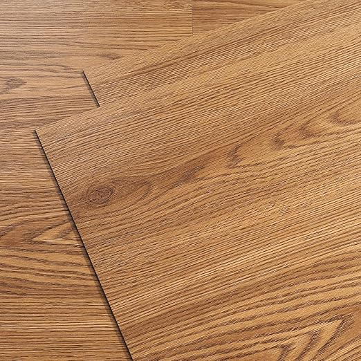 Yenhome 12"X12" Peel and Stick Vinyl Flooring Waterproof 35 Plank Peel and Stick Floor Tile Bathroom Kitchen Flooring Temporary Self Adhesive Floor Tiles for Renter Brown Wood Scratch-Resistant
