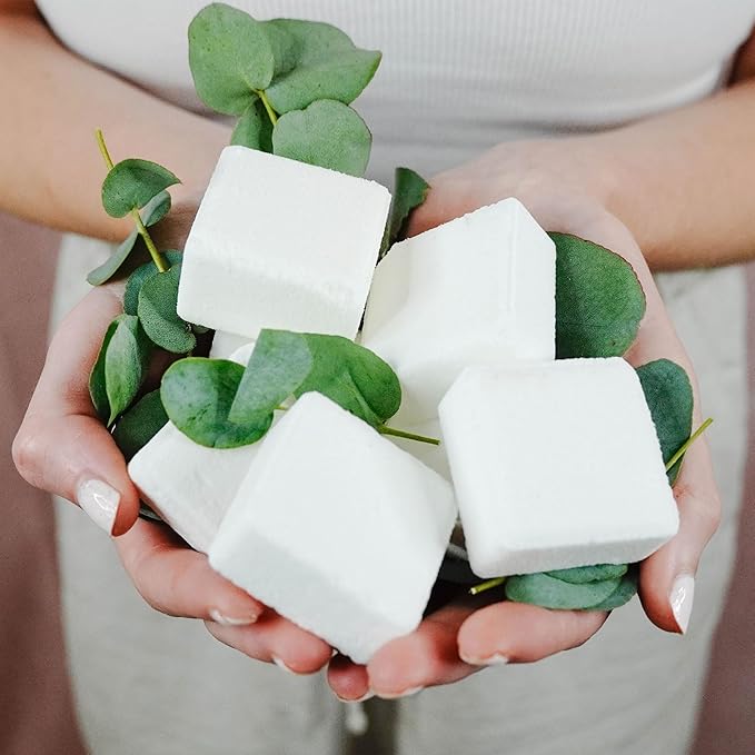 Shower Steamers Aromatherapy - USA Made with Natural Ingredients & Eucalyptus Essential Oil, Valentines Day Gifts for Her & Him, Large Shower Bombs, Relaxation Spa & Self Care Gifts for Women & Men