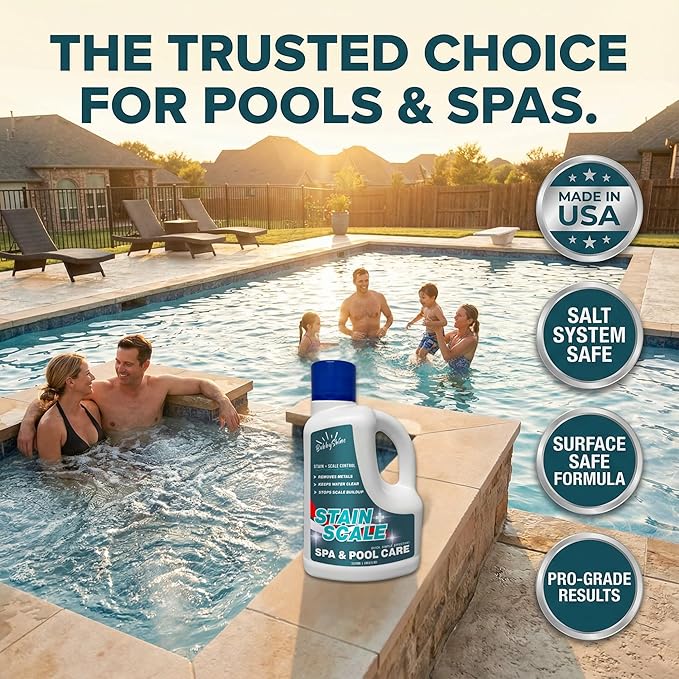 5-in-1 Stain & Scale Control – Hot Tub Chemicals for Spa & Pool, Stain and Scale Control for Hot Tub, Metal + Calcium Remover, Scale Inhibitor, Clarity Support, 3 Liter (101.5 fl oz) – BubbyShine