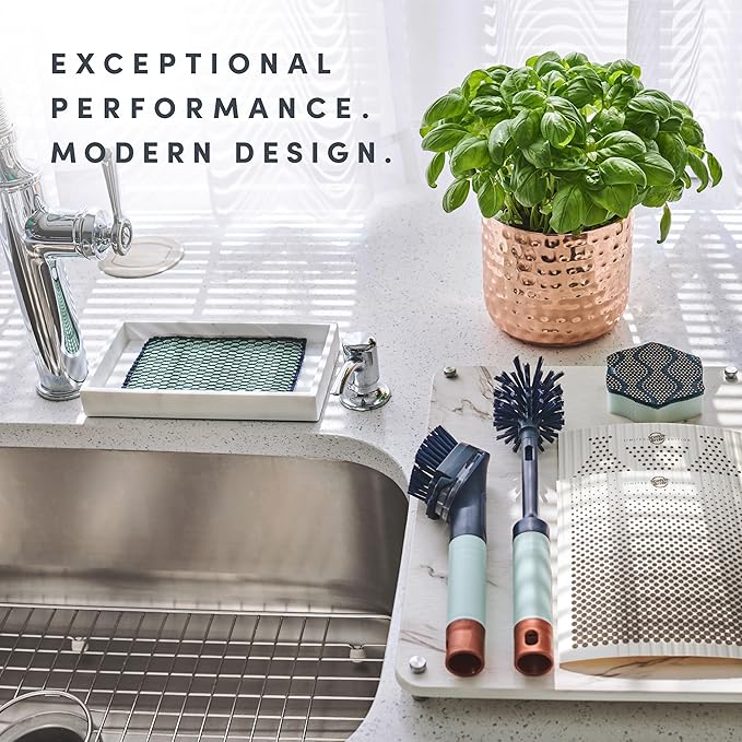 Brite by Scotch-Brite Limited Edition Mess-Free Dishwand, Sleek and Stylish Dish Brush with Soap Dispenser Handle