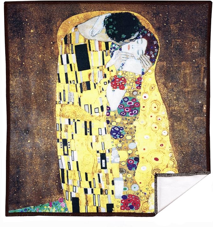 Large [4 Pack] Classic Art (The Kiss) - Ultra Premium Quality Microfiber Cleaning Cloths (Best for Camera Lens, Glasses, Screens, and All Lens.), Microfiber Cloth