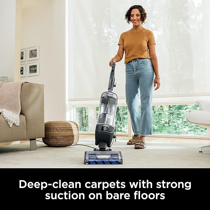 Shark AZ2001AMZ Vertex DuoClean PowerFins Upright Vacuum, with Powered Lift-Away & Self-Cleaning Brushroll, Dark Lilac, 1 qt Dust Cup