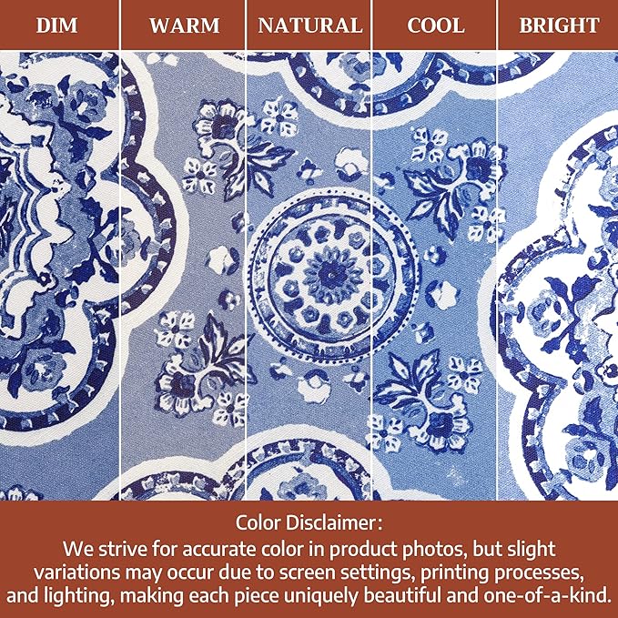 Maison d'Hermine Kitchen Towels Set of 3 100% Cotton 27.50" x 20" Reusable Cloth Tea Dish Towels Absorbent with Hanging Loop for Kitchen, Home, Dining, Cocktail Parties Spring/Summer (Melodie Bleue)