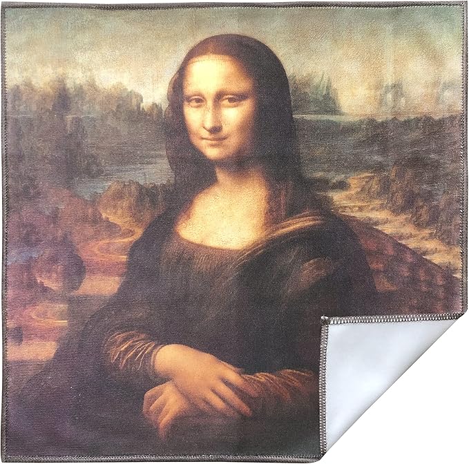 Large [4 Pack] Classic Art (Mona Lisa) - Ultra Premium Quality Microfiber Cleaning Cloths (Best for Camera Lens, Glasses, Screens, and All Lens.), Microfiber Cloth
