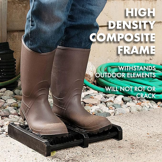 Jobsite Boot Scraper - Outdoor Shoe Scrubber Cleaner Brush