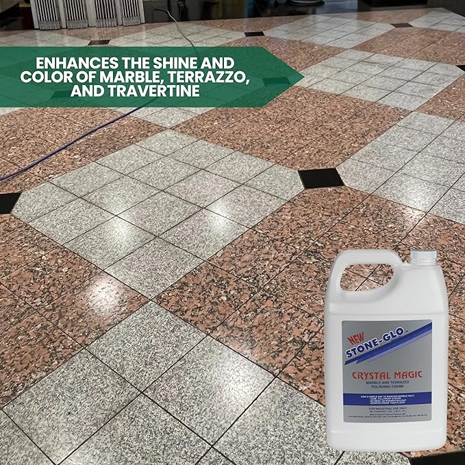 Crystal Magic Floor Polisher for Ultimate Shine, Durability & Protection - Polishing Tile Floor Cleaner, Scratch Removal Used with Floor Scrubber (4 x 1 Gallon)