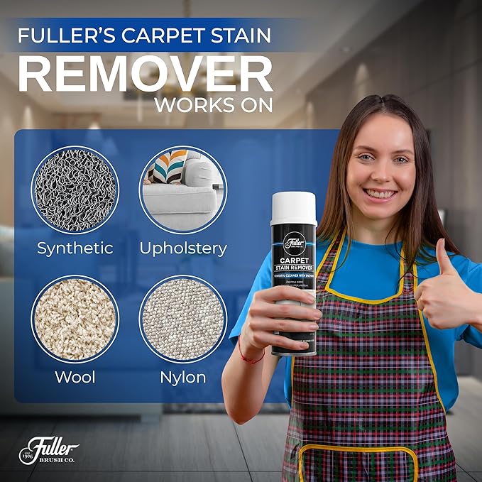 Fuller Brush Carpet Stain Remover – 18 oz Enzyme Foam Spot Cleaner for Carpets, Rugs & Upholstery – Removes Pet Stains, Coffee, Wine, Grease – Odor Eliminating (Pack of 2)
