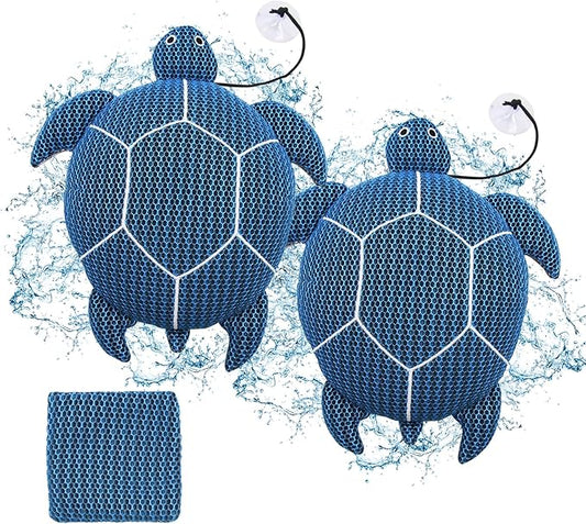12 Inches Hot Tub Scum Absorber,Hot Tub Sponge for Scum Reusable Spa & Pool Cleaner Hot Tub Oil Absorbing Scum Absorber Keeps Water Clean,Eliminates Scum & Dirt,Blue,2 Pack