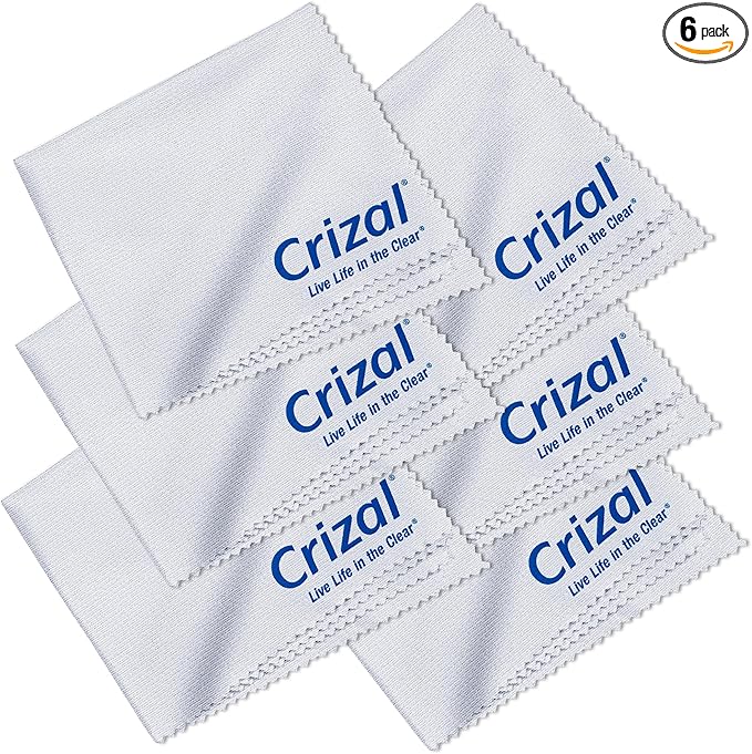 Eyeglass Cleaning Cloths – 6 Pack Premium Microfiber – Designed & Tested for AR-Coated Lenses – Trusted by Optical Professionals