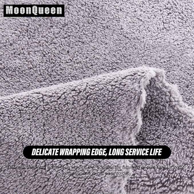 MOONQUEEN Ultra Soft Premium Washcloths Set - 12 x 12 inches - 72 Pack - Quick Drying - Highly Absorbent Coral Velvet Bathroom Wash Clothes (Light Grey)