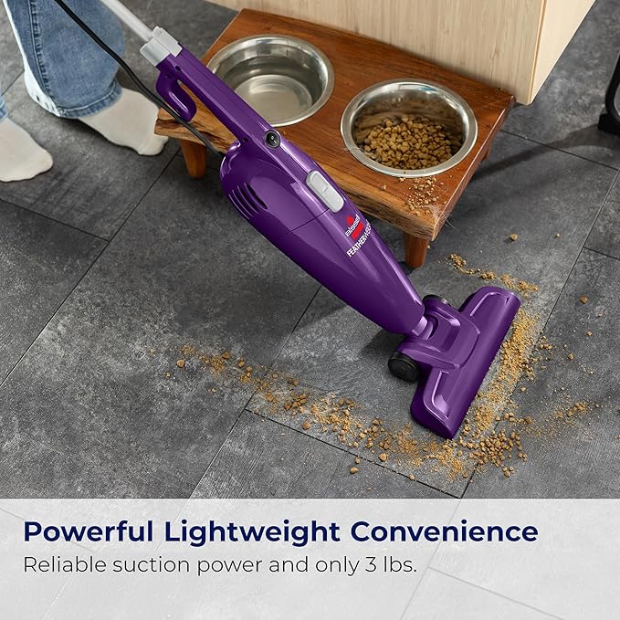 Bissell 20334 Featherweight Stick Vacuum Lightweight Bagless Vacuum, Purple