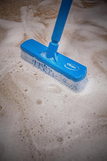 Vikan 70605 Brush,Wall/Floor Scrub,Stiff,12",PP/PBT,White