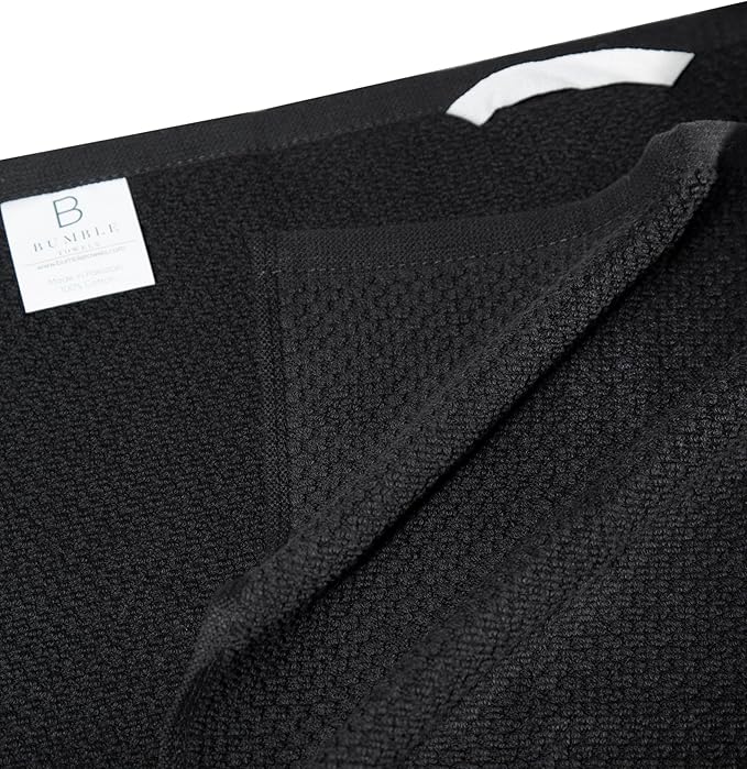 Popcorn Stripe Cotton Kitchen Towels - 6 Pack | 16'x26' | Highly Absorbent 400 GSM | Black